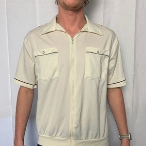 Vintage 70s zipper polo